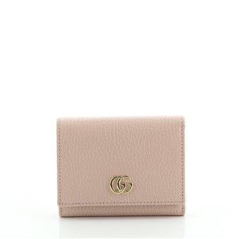 Gucci Petite GG Marmont Trifold Wallet Leather Compact