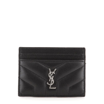Saint Laurent LouLou Card Holder Matelasse Chevron Leather