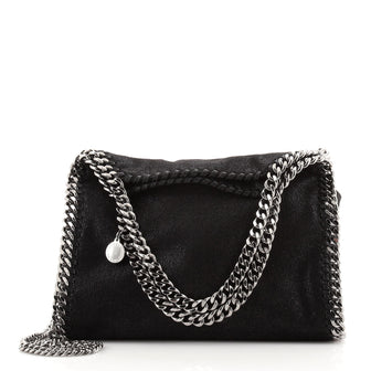 Stella McCartney Falabella Fold Over Crossbody Bag Shaggy Deer Mini