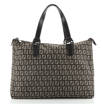 Fendi Vintage Zip Tote Zucchino Canvas Medium
