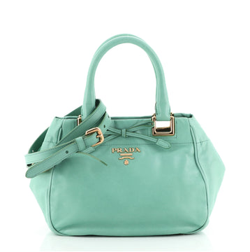 Prada Convertible Bow Tote Soft Calf Small