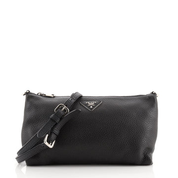 Prada Flat Zip Crossbody Bag Vitello Daino Mini