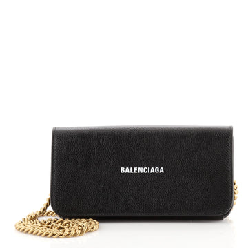 Balenciaga Everyday Continental Wallet on Chain Leather