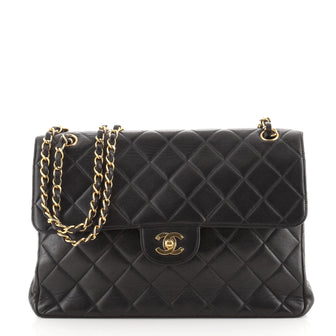 Chanel Vintage Double Sided Flap Bag Quilted Lambskin Jumbo