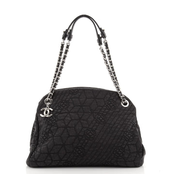 Chanel Just Mademoiselle Bag Camellia Denim Medium