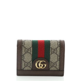 Gucci Ophidia Flap Card Case GG Coated Canvas