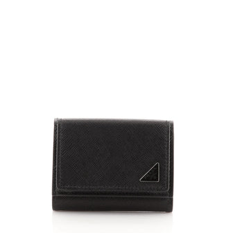 Prada Trifold Flap Wallet Saffiano Leather Compact