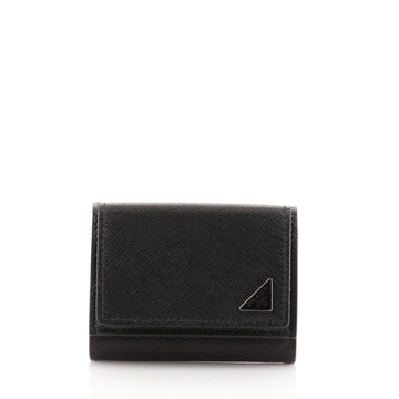 Prada Trifold Flap Wallet Saffiano Leather Compact