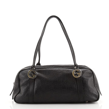 Gucci Twins Boston Bag Guccissima Leather