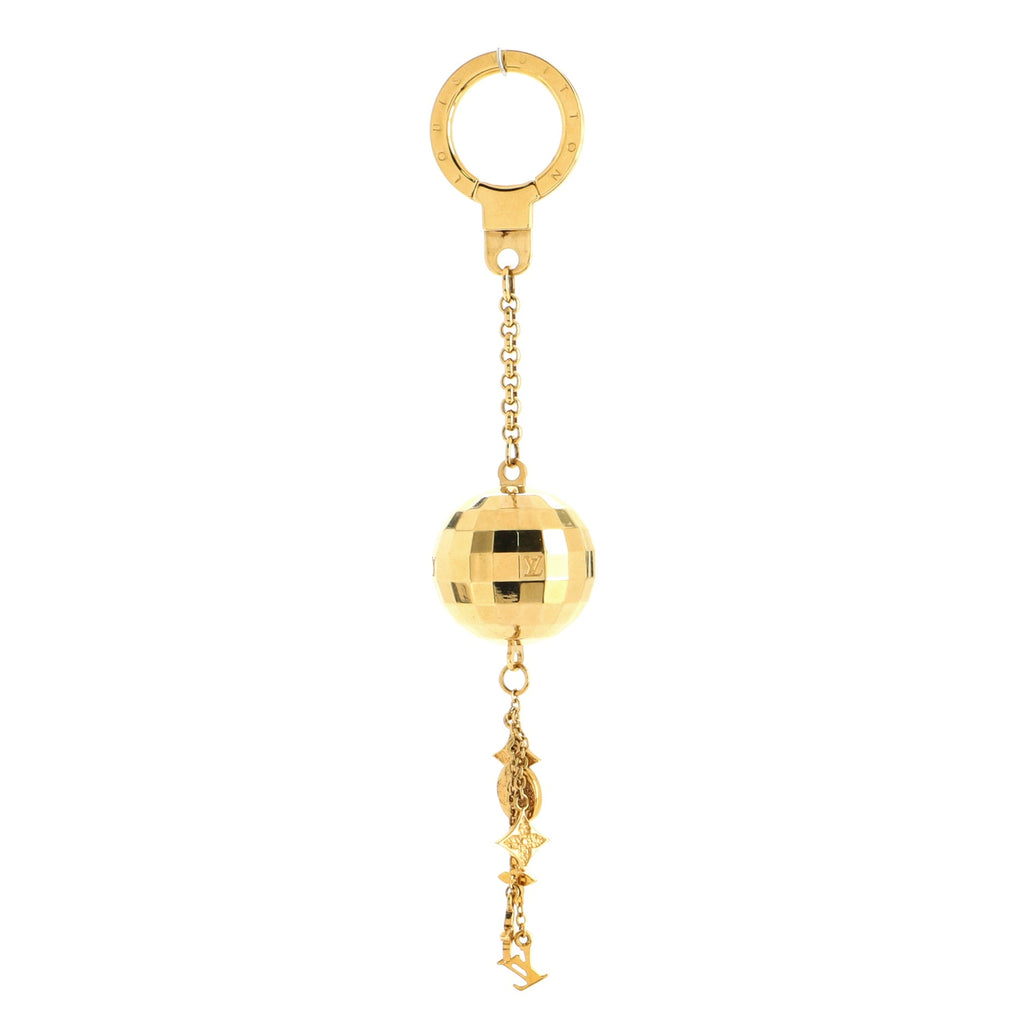 Louis Vuitton Goldtone Metal Disco Ball Key Chain/Holder - Yoogi's Closet