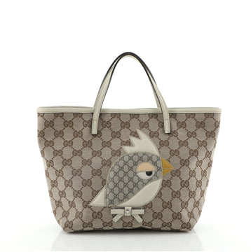Gucci Children's Tote GG Canvas With Applique Small