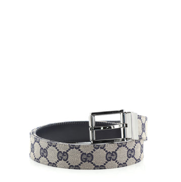 Gucci Square Buckle Belt GG Canvas Medium
