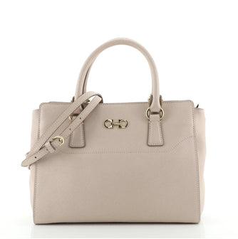 Salvatore Ferragamo Beky Tote Saffiano Leather Small