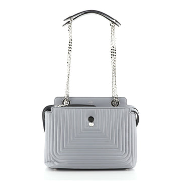Fendi DotCom Click Shoulder Bag Quilted Leather Small