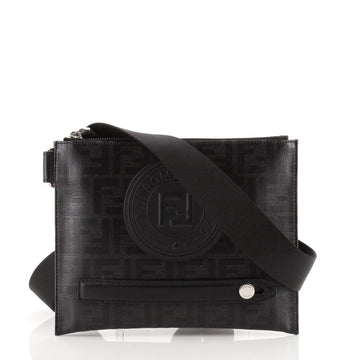 Fendi Convertible Messenger Bag Zucca Coated Canvas Medium