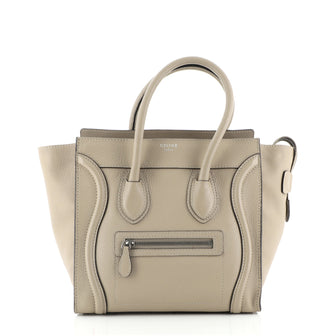 Celine Luggage Bag Grainy Leather Micro
