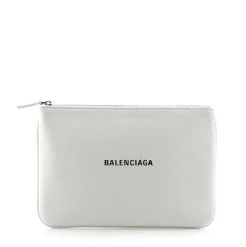 Balenciaga Everyday Logo Pouch Printed Leather Medium