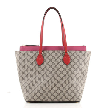 Gucci Linea A Zip Tote GG Coated Canvas Medium