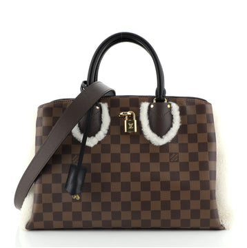 Louis Vuitton Normandy Handbag Damier with Shearling