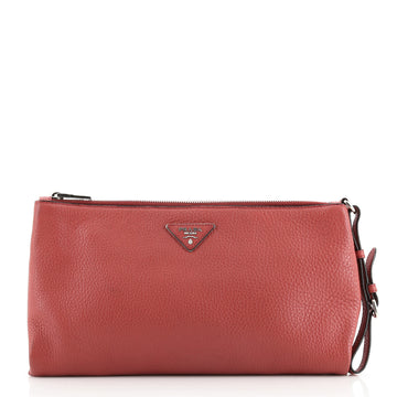 Prada Wristlet Clutch Vitello Daino Large