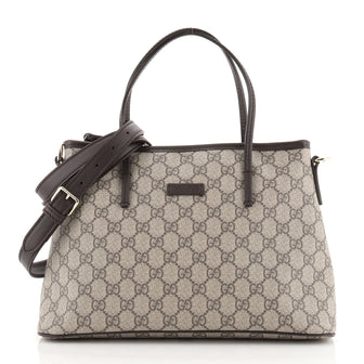 Gucci Convertible Zip Tote GG Coated Canvas Small