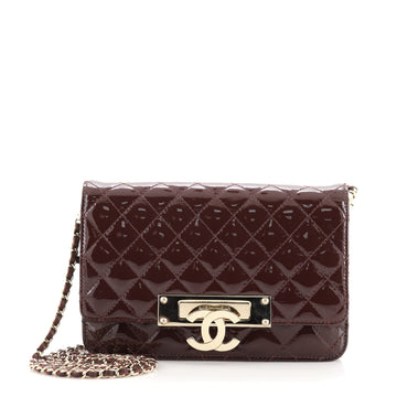 Chanel Golden Class Wallet on Chain Quilted Patent
