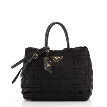 Prada Open Convertible Tote Woven Tessuto Medium