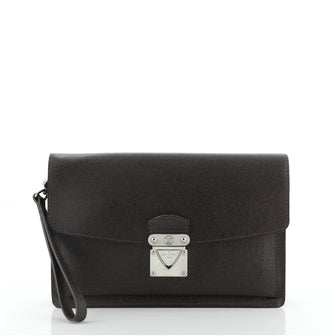 Louis Vuitton Belaia Clutch Taiga Leather