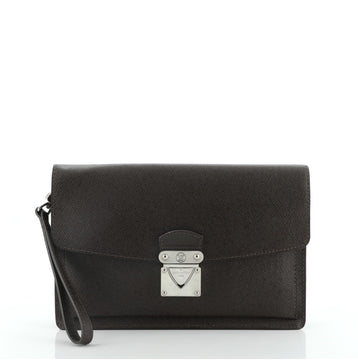 Louis Vuitton Belaia Clutch Taiga Leather