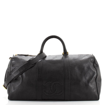 Chanel Vintage Timeless Boston Bag Caviar Large