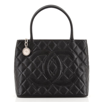 Chanel Medallion Tote Quilted Caviar
