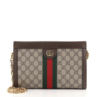Gucci Ophidia Chain Shoulder Bag GG Coated Canvas Small
