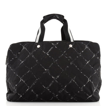 Chanel Travel Line Boston Bag Printed Nylon Medium