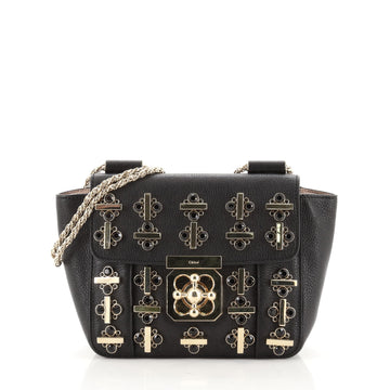 Chloe Elsie Chain Shoulder Bag Embellished Leather Small