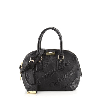 Burberry Orchard Bag Check Embossed Leather Small