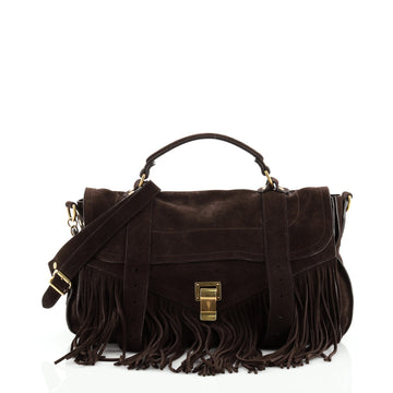 Proenza Schouler PS1 Fringe Satchel Suede Medium
