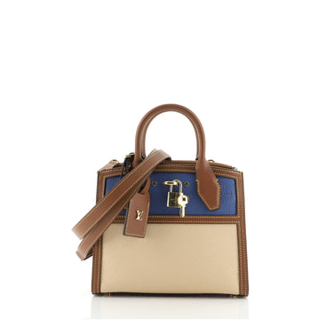 Louis Vuitton City Steamer Handbag Leather Mini