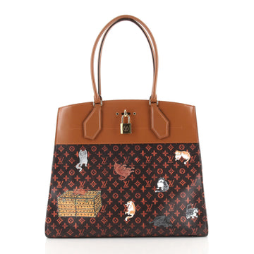 Louis Vuitton City Steamer Handbag Limited Edition Grace Coddington Catogram Canvas XXL