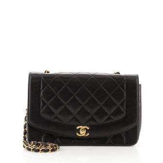 Chanel Vintage Diana Flap Bag Quilted Lambskin Medium