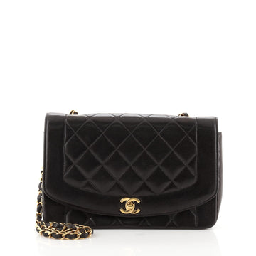 Chanel Vintage Diana Flap Bag Quilted Lambskin Medium