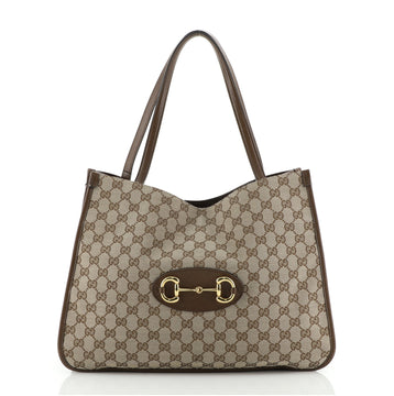 Gucci 1955 Horsebit Tote GG Canvas Medium