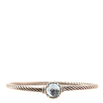 David Yurman Chatelaine Dome Bracelet Sterling Silver with Blue Topaz