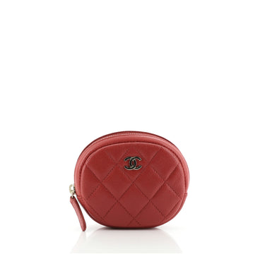 Chanel Classic Round Coin Purse Quilted Caviar