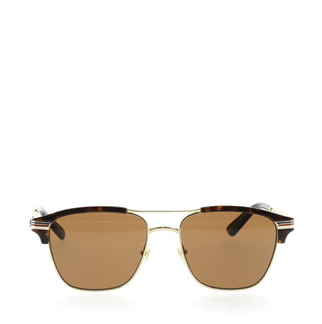 Gucci Interlocking G Square Aviator Sunglasses Acetate and Metal