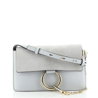 Chloe Faye Shoulder Bag Leather and Suede Small