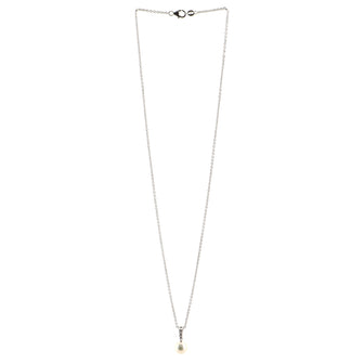 Mikimoto Morning Dew Pendant Necklace 18K White Gold with Diamonds and Akoya Cultured Pearl 8mm
