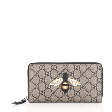 Gucci Zip Around Wallet Printed GG Coated Canvas