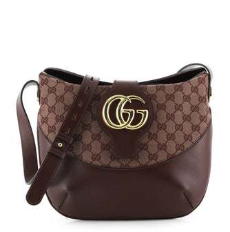 Gucci Arli Crossbody Bag Leather and GG Canvas Medium