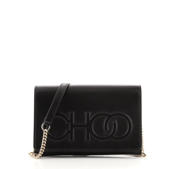 Jimmy Choo Sonia Wallet on Chain Embossed Leather