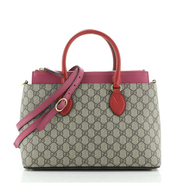 Gucci Linea A Convertible Tote GG Coated Canvas Small